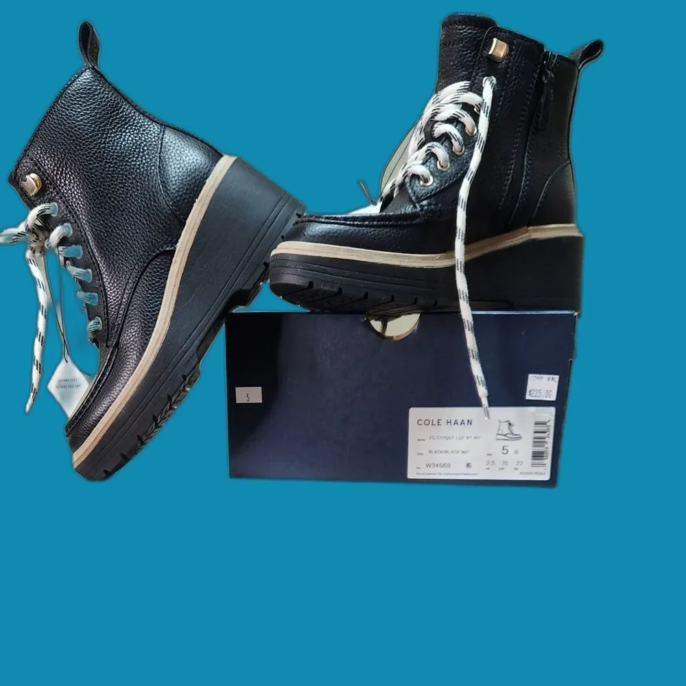 Cole Haan Size 5 Women's ZG City Quest Waterproof Boot Black